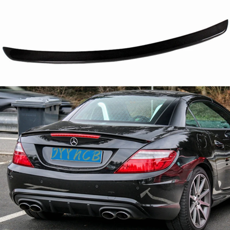 R171 R172 Carbon Fiber Rear Trunk Cover Spoiler For Mercedes Benz SLK Class R171 2004 - 2010 SLK200 SLK280 SLK300 SLK350