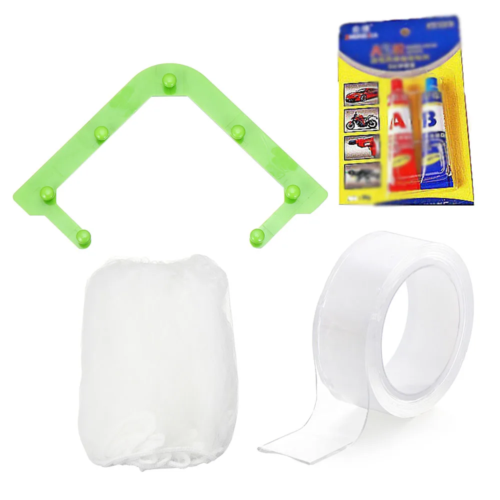 

Tri-Holder Garbage Strainer Green With 50PCS Fine Mesh Bags Triangle Filter Sink Drain Rack Set