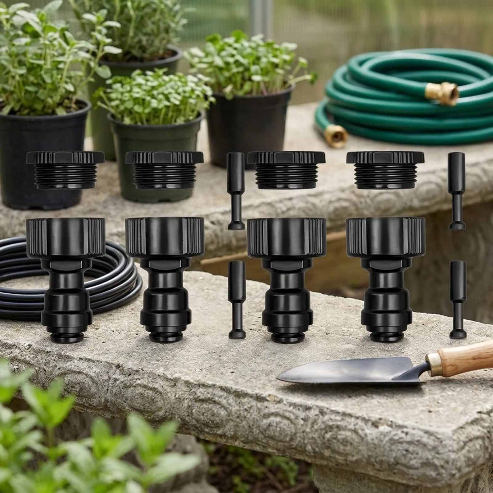 Quick Connect 8mm Microtube Fittings for Drip Irrigation Greenhouse Humidification Spray Cooling and Small Scale Gardening