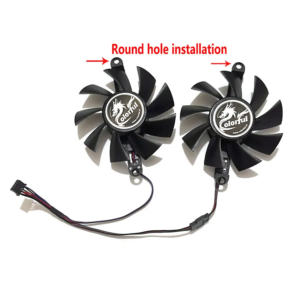

NEW 75MM 4PIN P106-100 GTX 1060 GPU Cooling Fan For Colorful GeForce GTX 1060 1050 1050TI GTX 960 950 Graphics Card Cooler Fan