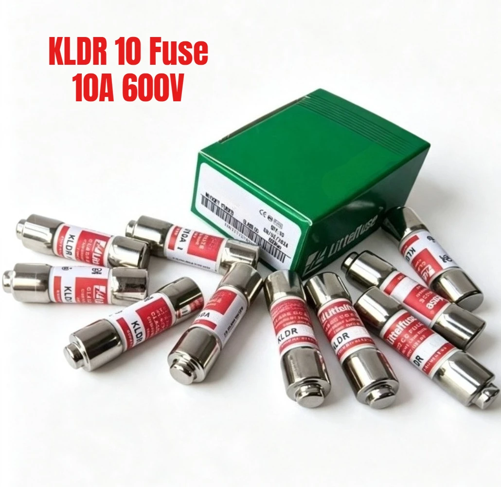 10PCS KLDR 10 Fuse, 10A 600VAC Class CC Midget Time Delay Fuse