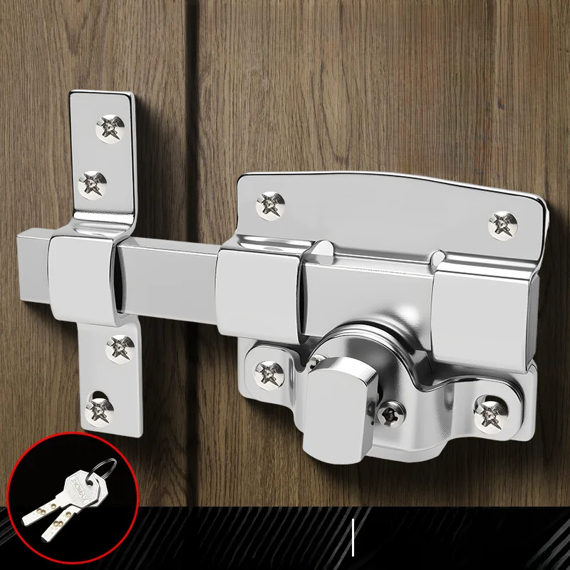 

High Security Iron Deadbolt Lock With Mount Capability For Hinged Doors And Compatibility With Standard Door Thickness