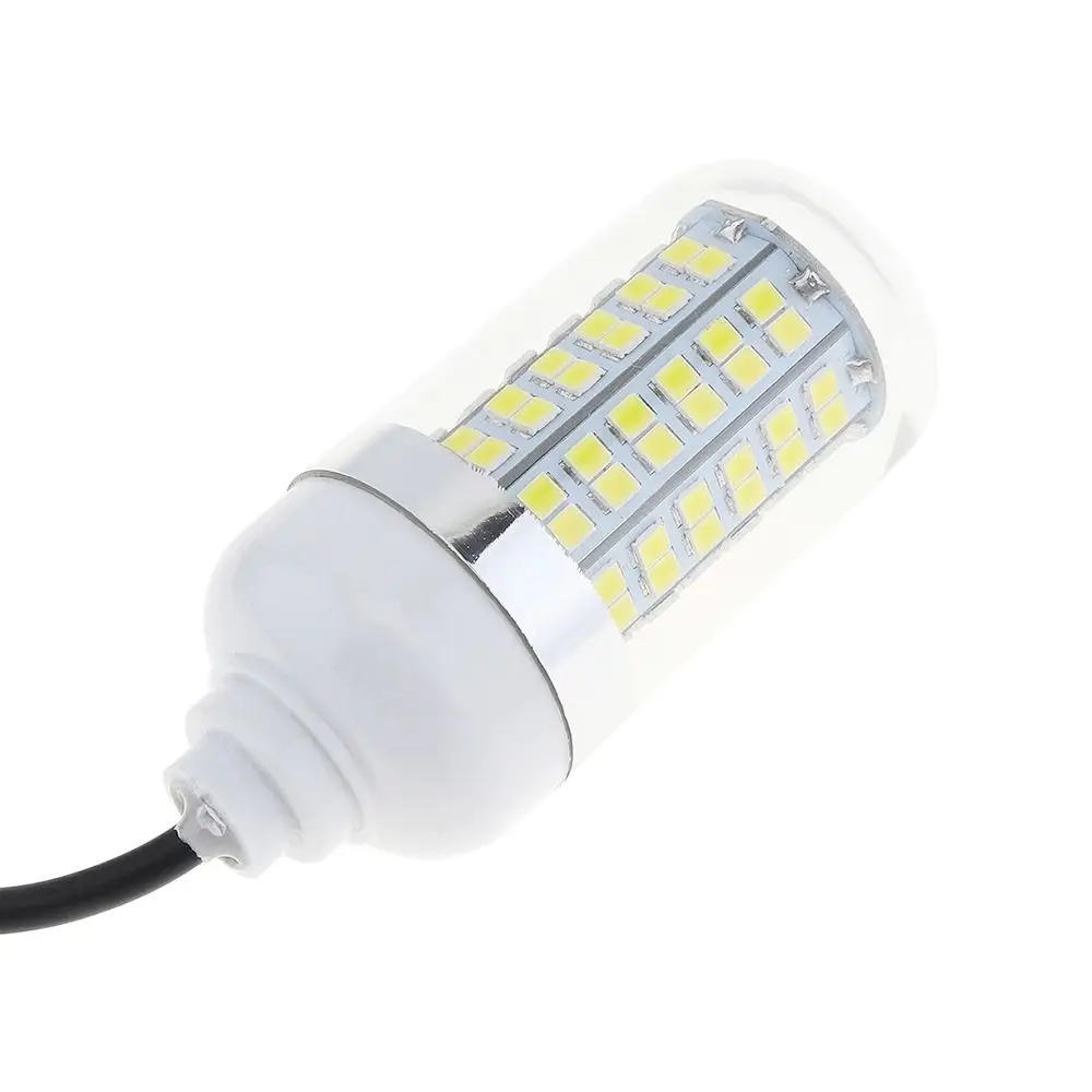 

1 шт., 15 Вт, светильник для подводной рыбалки, 12-24 В, светодиодный, 108 светодиодов, 2835SMD, светодиодный светильник для бассейна, погружной светильник для приманки, приманка, лампа для поиска рыбы