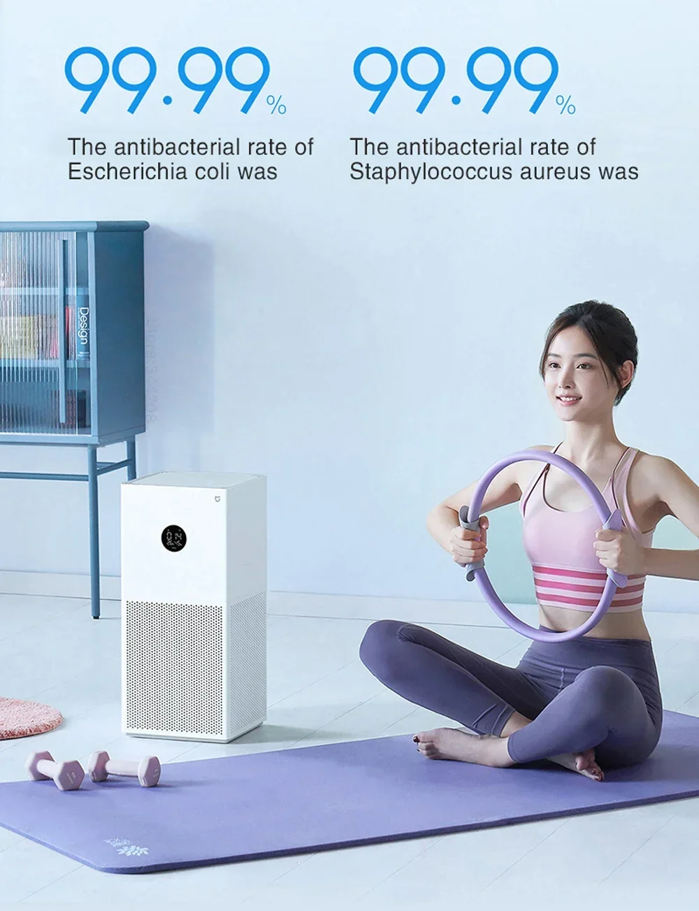 XIAOMI Smart Air Purifier 4 Lite LED Display Quadruple Purification Aldehyde Removal Air Ionizer 35.8dB(A) Low noise perfume