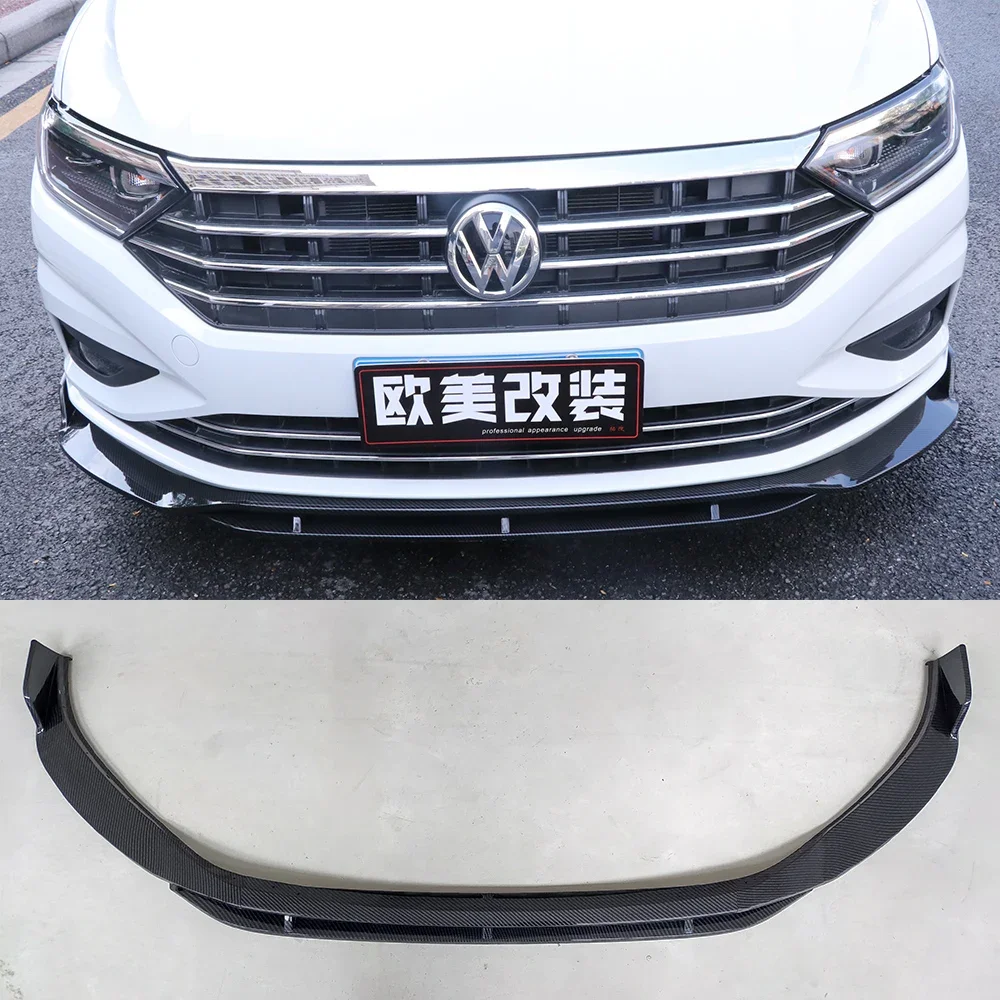 For Volkswagen Sagitar 2021 Year Car Front Bumper Chin Bodykit Lip Modification On Bumper Spoiler Chin Bright Black