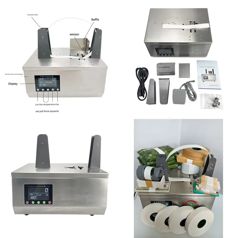 for Banknote Binding Machine Cross Binding Metal Tape 20 30 40 mm Width Paper OPP Packaging Label Binding Machine