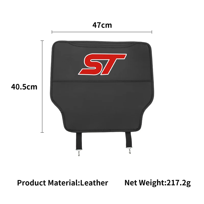 Car Leather Half-Cover Seat Anti-Kick Mats Pad Storage Pouch For Ford Fiesta Focus mk2 mk3 Ranger Mondeo mk4 S-MAX Kuga Mustang - view 6