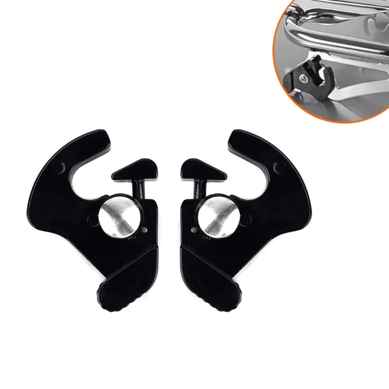 Quick Release Motorcycle Backrest Detachable Locking CNC-Rotary Sissy Bar Luggage Rack Latches Clip for 883 2x