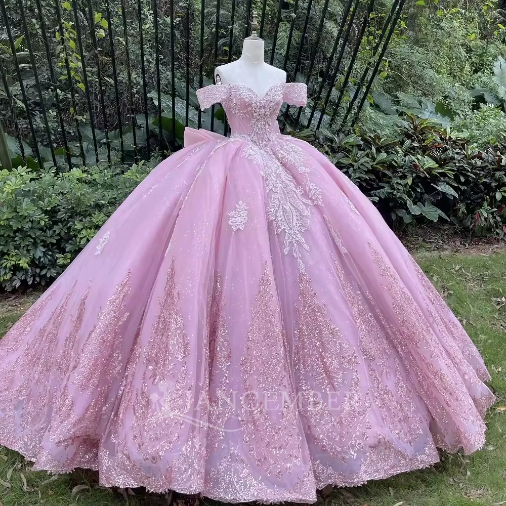 Attraktive Quinceanera-Kleider mit Schnürung am Rücken, süße 16-jährige Mädchen-Party-Robe, Quinceañera, maßgeschneiderte Vestidos de 15 Quinceañera