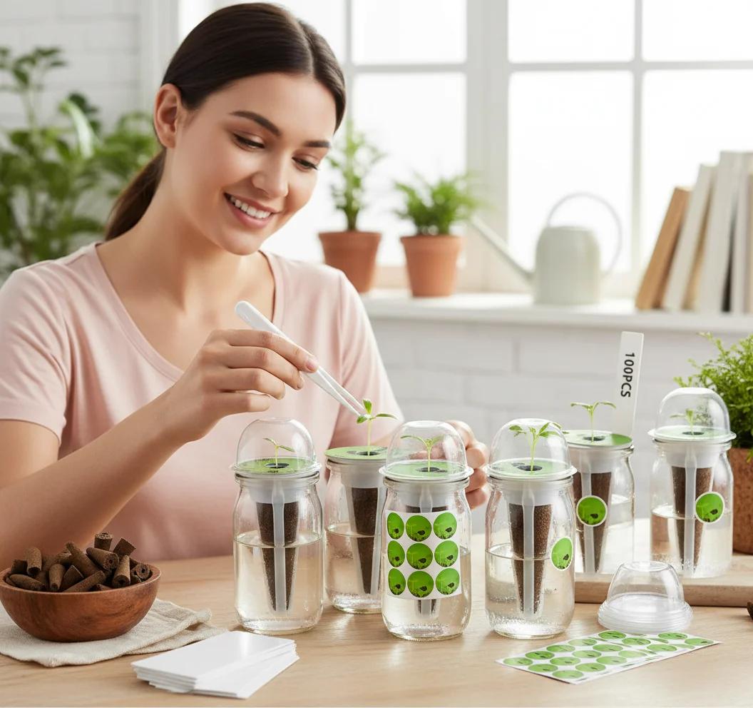 251Pcs Hydroponic Growing Kit With Seedling Plugs And Planting Baskets For Soilless Cultivation Home Garden Tool
