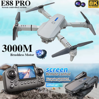 New E88Pro RC Drone Professinal With Screen Remote Control Wide Angle Dual 8K HD Camera Foldable RC Helicopter WIFI FPV Gift Toy