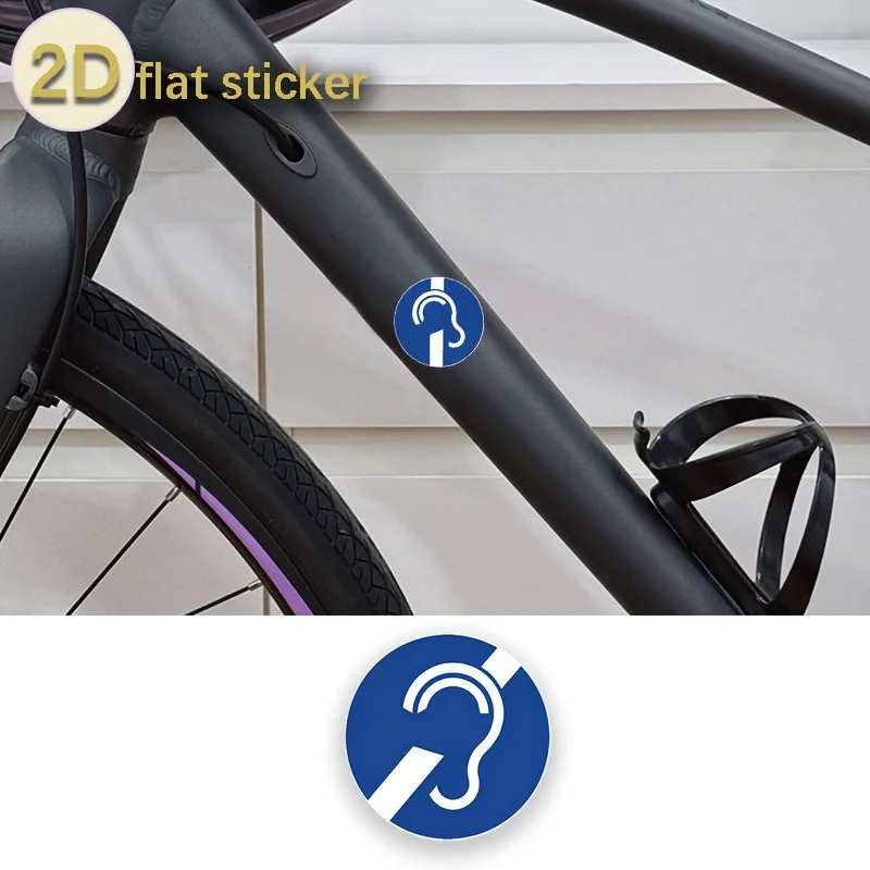 Accessibility Symbol Stickers for the Hearing Impaired; Charity-Themed Electric Bike Frame Decals;Decals for Cycling Enthusiasts