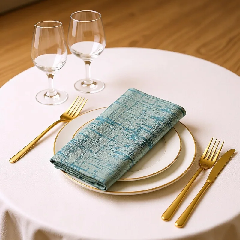 

Thickened 50x50cm Polyester Jacquard Square Napkin Cloth - for Wedding, Banquet, Restaurant & Birthday Party Table Decoration