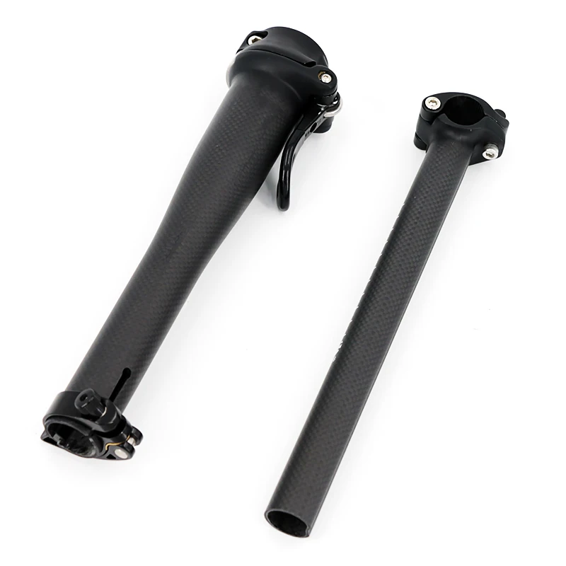 New Folding Bike Carbon Fiber Adjustable Extension Stem Electric Folding Bicycle Telescopic Stem for Handlebar 25.4mm