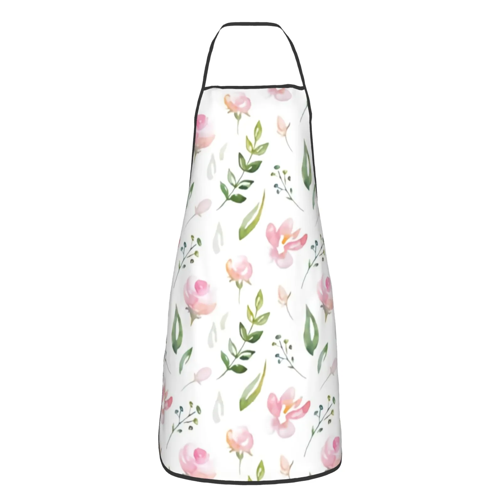 Small Crushed Flower Polyester locking hem Apron Home Cooking Baking Kitchen Green Grass Apron Sunflower Summer Flower