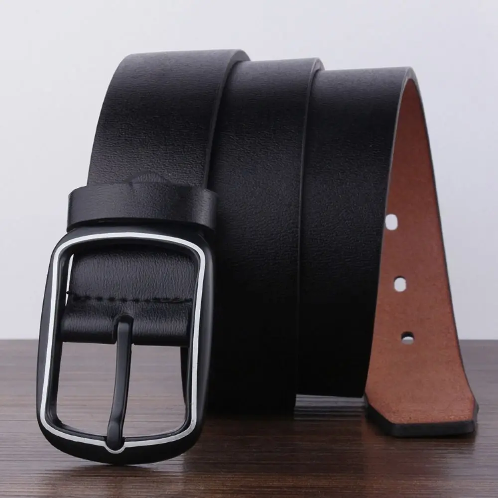 Classic Style Durable Men Belt Soft Vintage Pin Buckle Belt Fashion Adjustable Jeans Belt Male