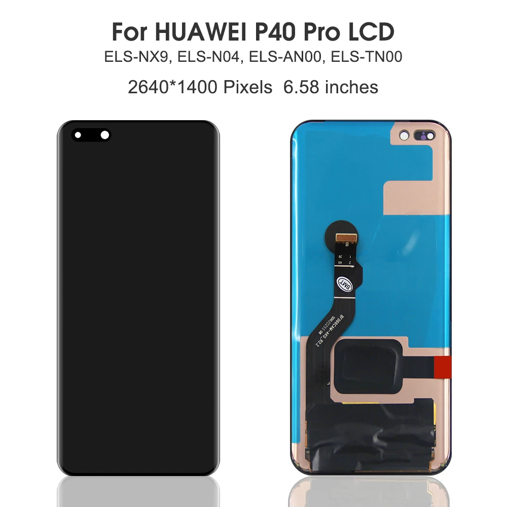 Imagem -02 - Lcd Display Touch Screen Digitizer Assembly Substituição Fit para Huawei P40 Pro Els-nx9 Els-n04 Tn00 658 em