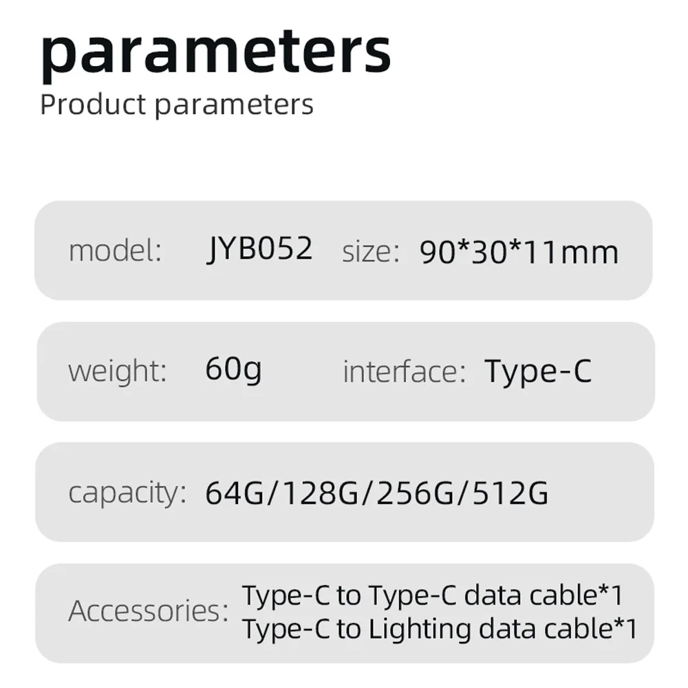 Disco de respaldo de 512G, almacenamiento de memoria SSD portátil, disco duro externo tipo C para Apple, Android, teléfono móvil, tableta, ordenador portátil, Smart TV