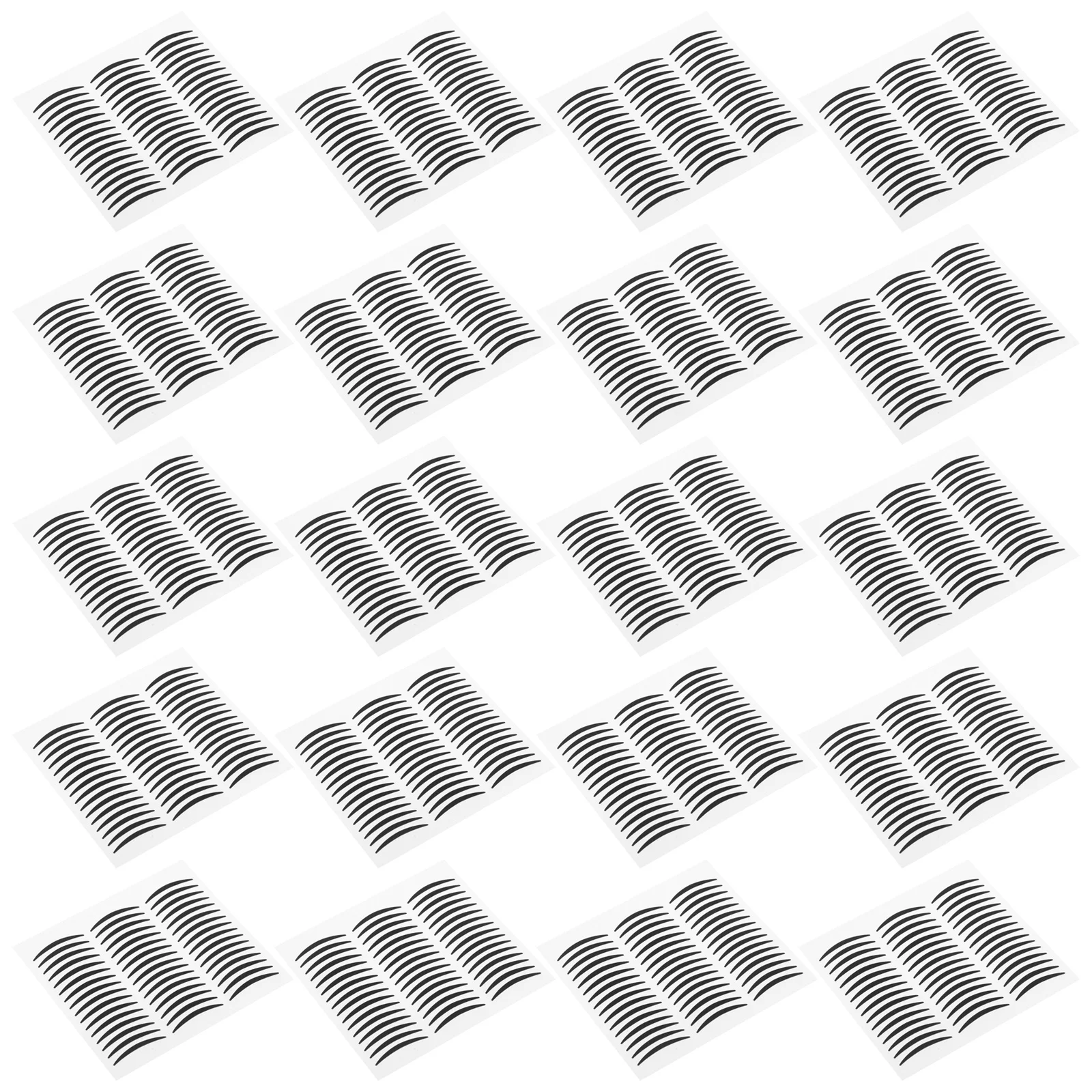 

20 Sheets Black Double Eyelid Eyeliner Stickers Temporary Smoky Eye Makeup Tape Eyelid Lift Strip Eye Shadow Stickers