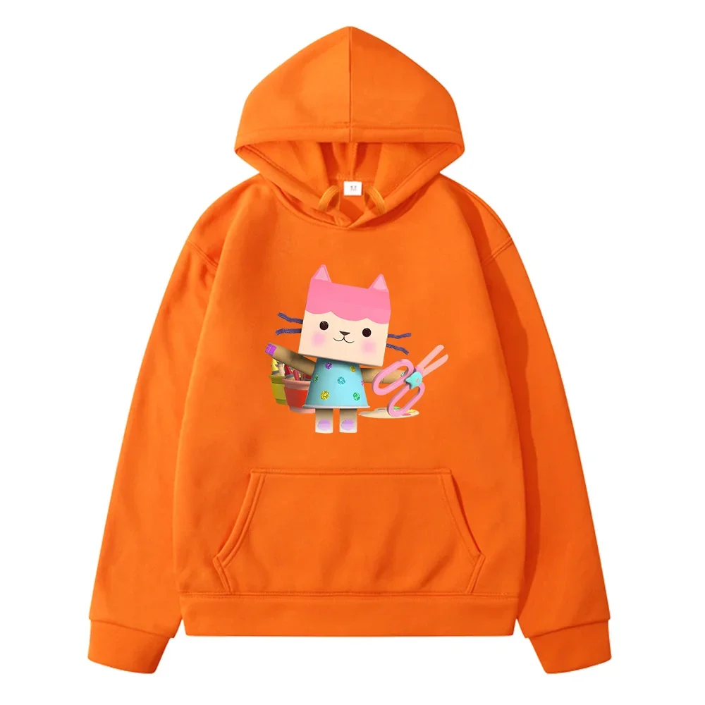 Gabbys Dollhouse Boys Clothes Anime Print Hoodies Street for Kids Sweatshirts Autumn Fleece Hooded Pullovers Male/Female Hoodies