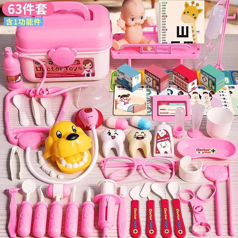 Pretend Play Doctor Nurse Set für Kinder für Jungen und Mädchen mit Stethoskop und Injektionsspielzeug, medizinisches Set