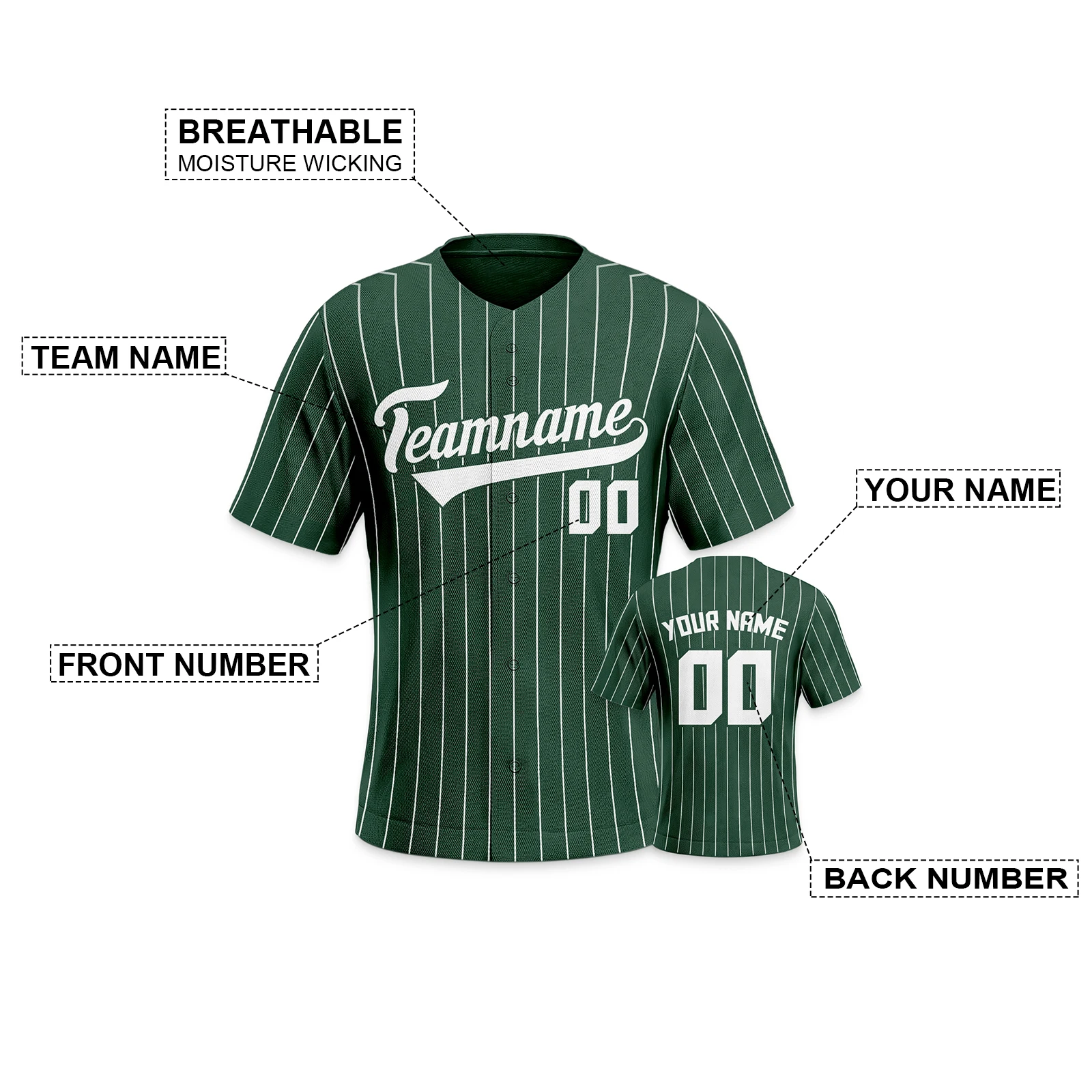Men's Custom Baseball Jersey Personalized Printed Name Number Pinstripe Baseball Shirt Team Uniform Fans Gift S-6XL