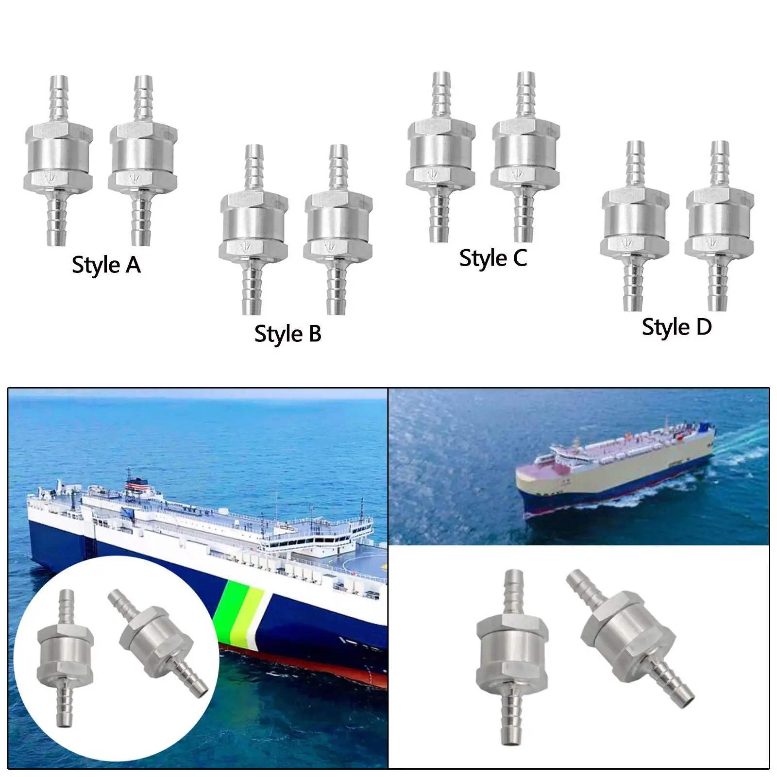 

2Pcs Checking Valves Aluminum Alloy for Automobiles Motorcycles