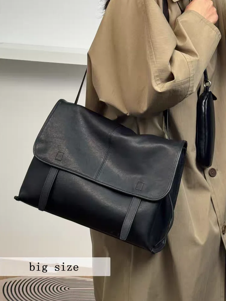 

Minimalist Fashion Simple Genuine Leather Women Commuter Bag\Handbag Big Real Leather Tote Underarm Shoulder Bag