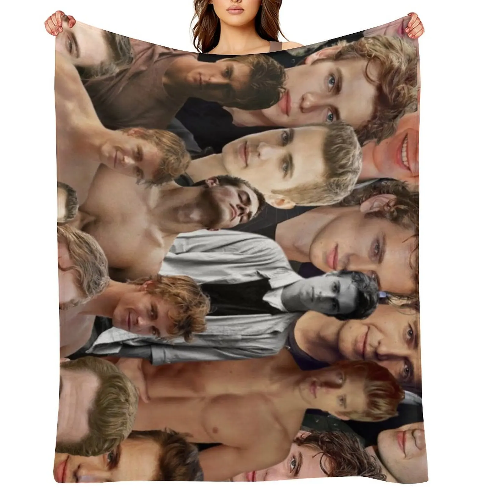 

Hayden Christensen Photo Collage Throw Blanket Blankets For Bed Tourist Heavy bed plaid Blankets