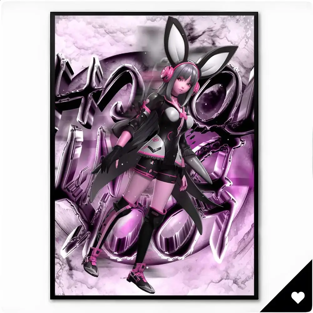 Vibrant Rhythmic Artist O-Odetari Poster Framed Wall Art Painting for Living Room Interior Decor and Gift Options