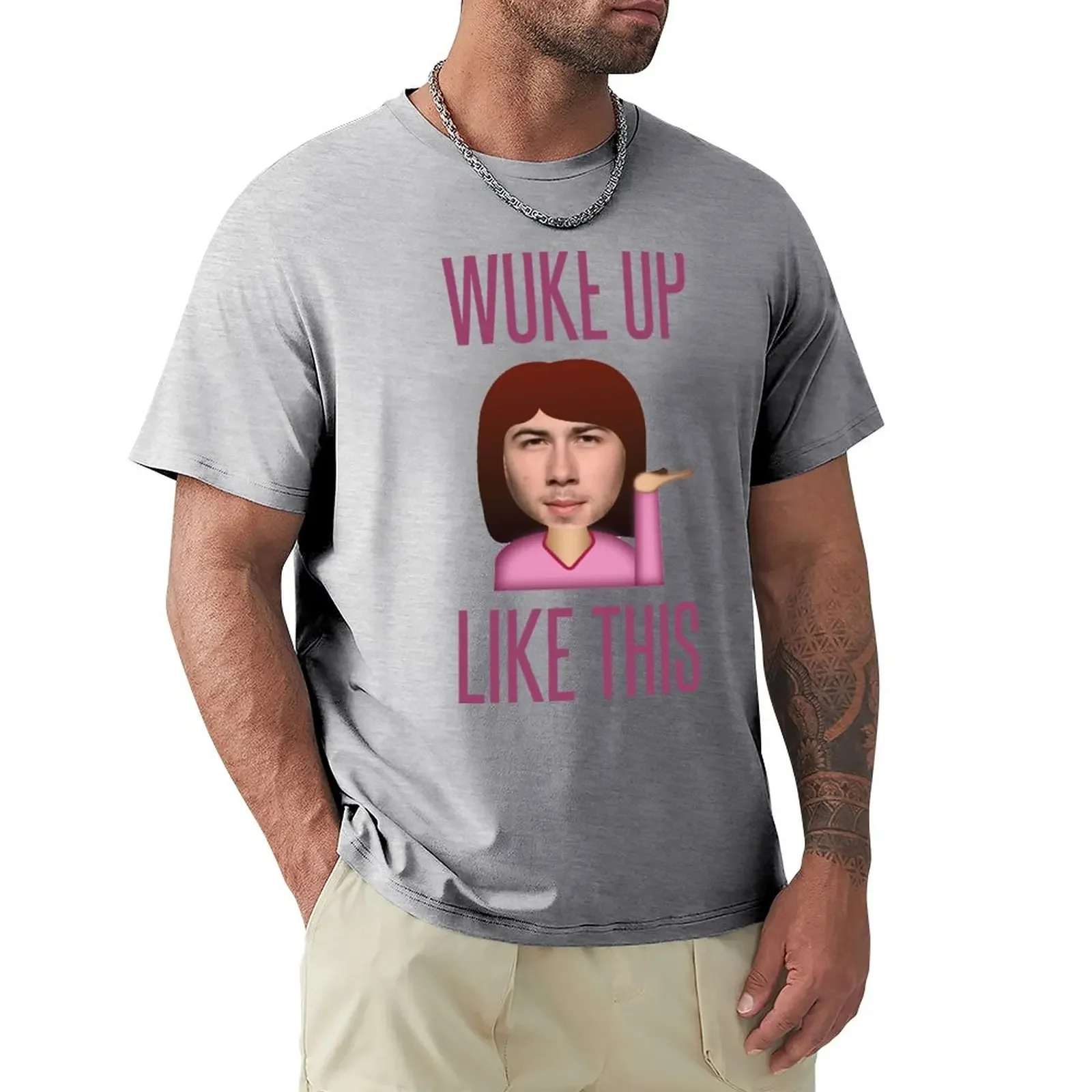 

He Woke Up Like This T-Shirt sweat customs design your own customs workout shirts for men