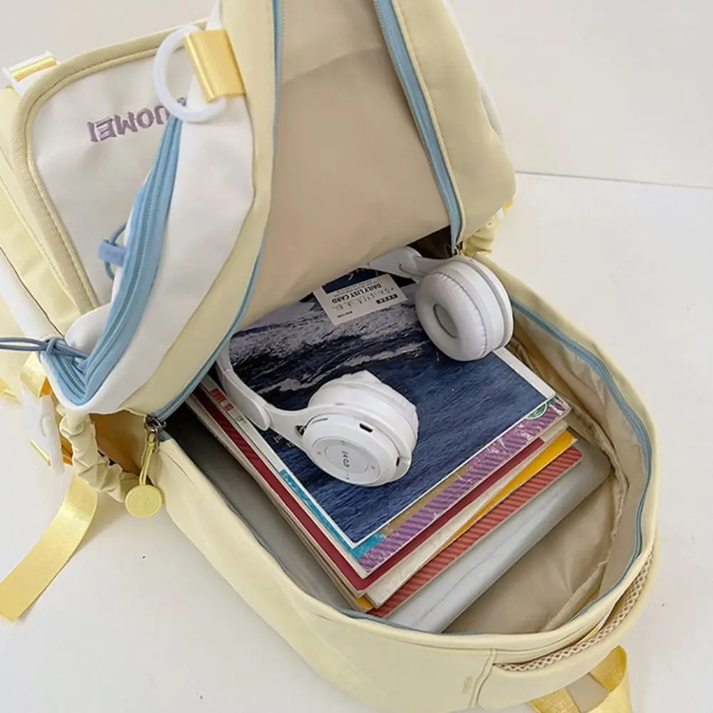 Modische Große Kapazität Frauen Rucksack Cartoon Makronen Student Rucksack Verstellbare Träger Mit Geldbörse Reisetaschen Schule