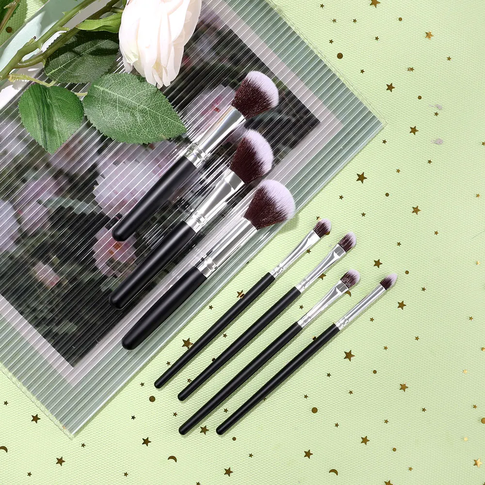 Set di pennelli e spugne per trucco, set di pennelli per trucco morbidi e soffici, ombretto, fondotinta, polvere cosmetica, fard, strumento di bellezza per sfumare