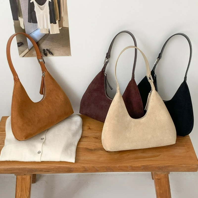 

Korean Hobo Bags for Women Fashion Ins Style Textured and Niche Shoulder Bags Trendy Autumn Winter Versatile Design Handle Bags