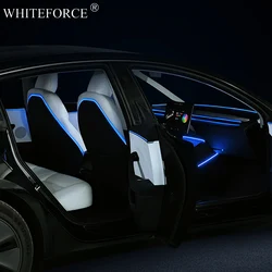 For Tesla Model 3 Highland 2024 Dynamic Atmosphere Light Interior RGB Symphony Atmosphere Lamp Seat Back LED Ambient Light Kit
