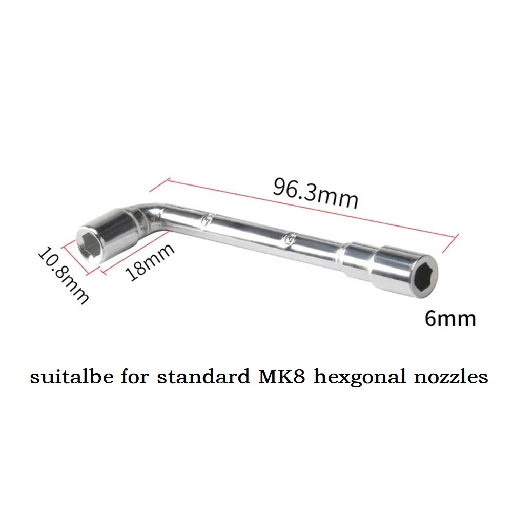 1pc 6mm 7mm Sechs kant schlüssel l-förmige Schrauben mutter Schraubens chl üssel hülse Wartungs werkzeug Hülsens chl üssel für ender 3 mk8 Düsen drucker werkzeug – Detail 5