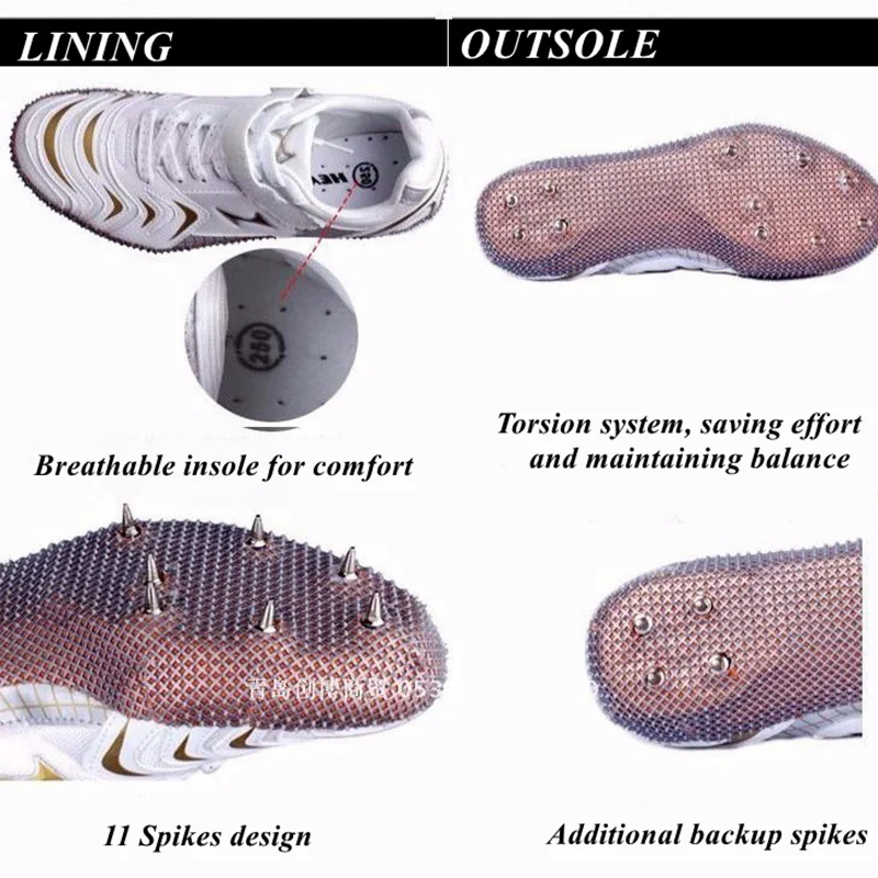 헬스 트랙 및 필드 이벤트 스프린트 스파이크 스니커즈, 전문 남성 여성 하이 점프 롱 점프 트리플 점프 훈련 스포츠 신발