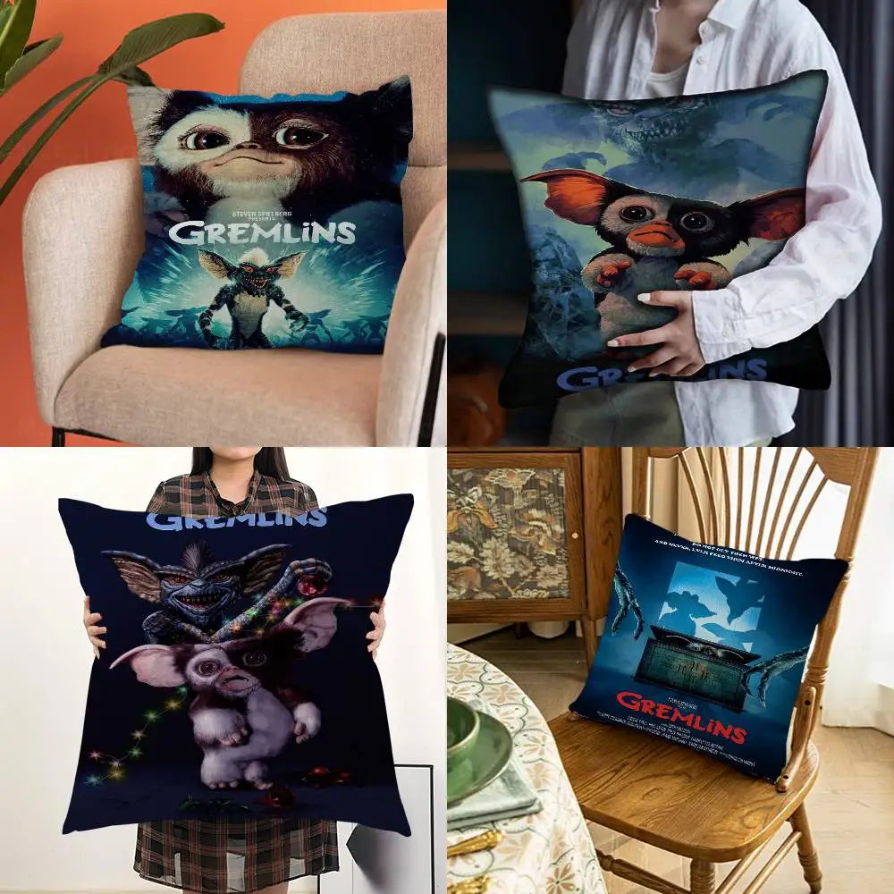 1 funda de cojín con diseño de Gremlins, funda de almohada para coche, sofá, regalo de Navidad