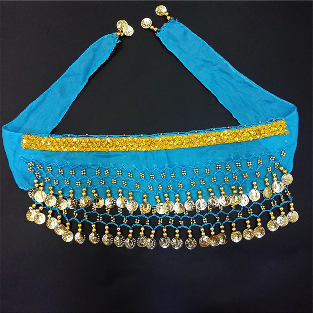 Belly Dance Belt Kids Chain for Dancers Children Dance Hip Scarf with Coins Indian Dress Practice Girls Bellydancing Accessories