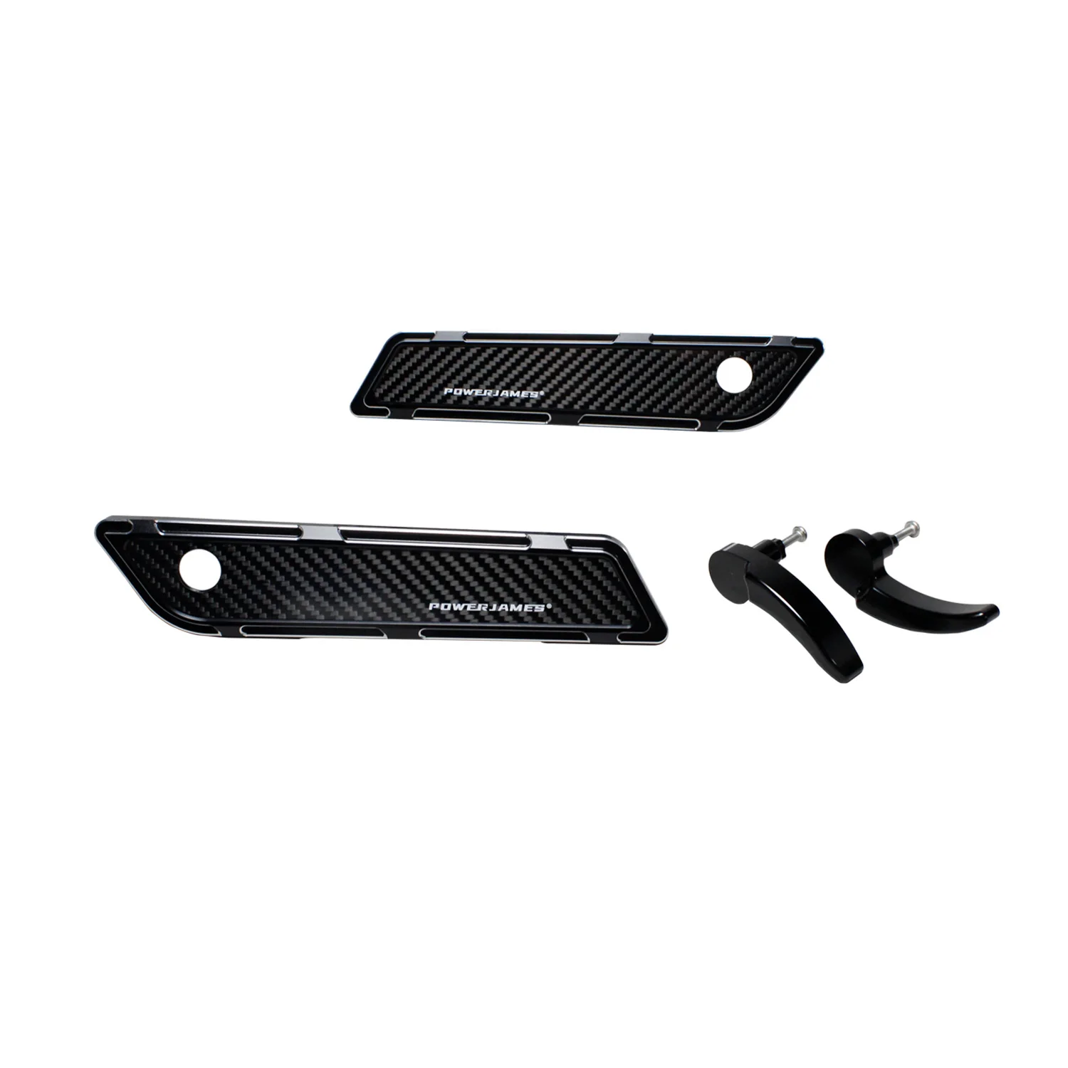 Carbon Fiber Saddlebag Hinge Latch Covers+Handle Kit  For Harley Touring Road Street Glide FLHT 14+