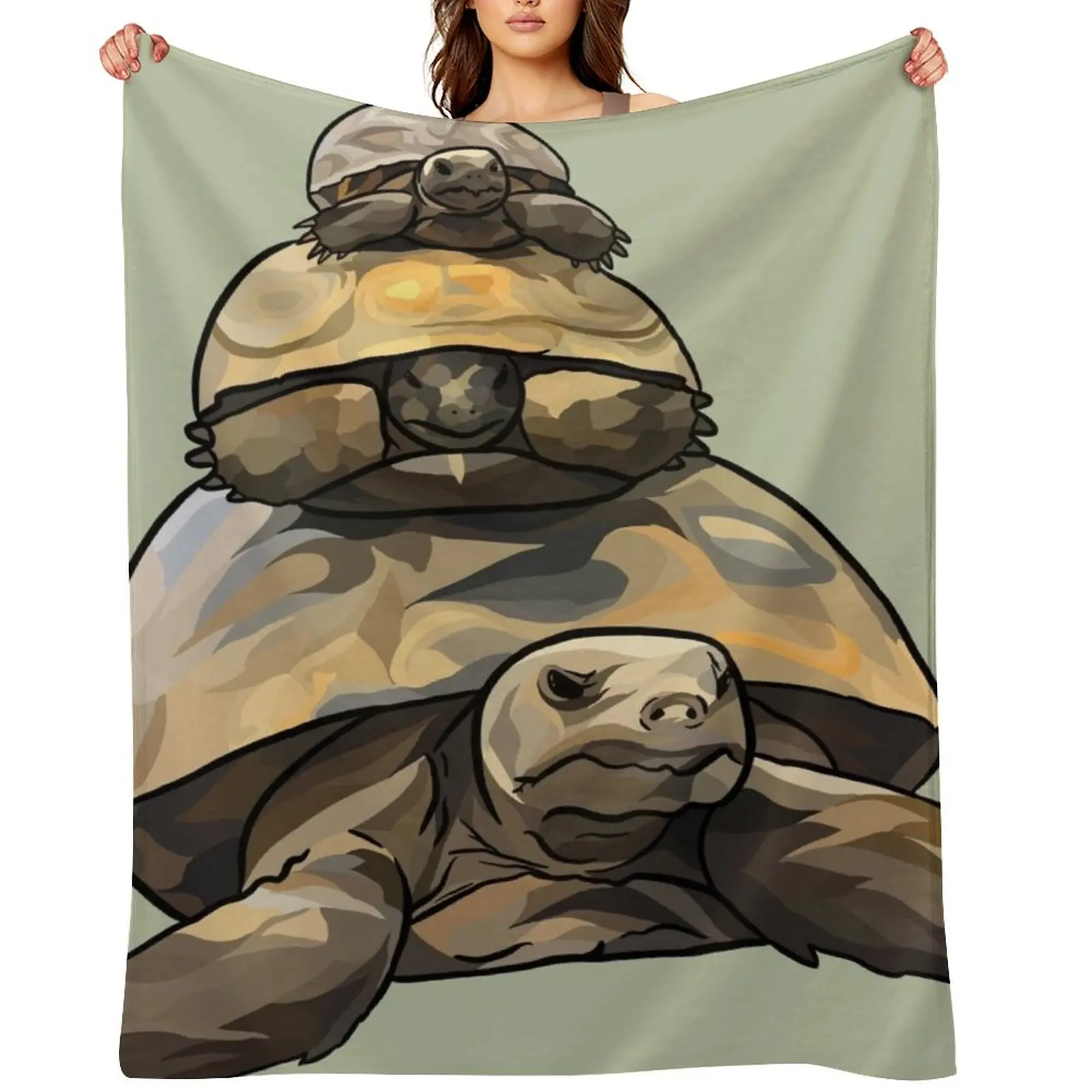 

A Very Peeved Gopher Tortoise (Gopherus polyphemus) Stack Throw Blanket Bed covers Blankets For Baby funny gift Quilt Blankets