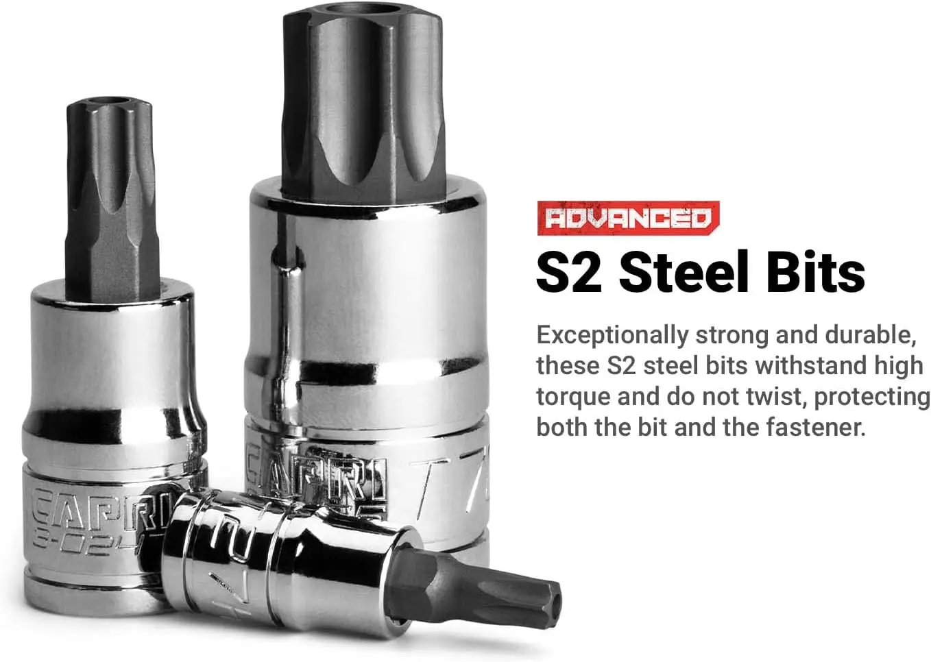 CP30004 30004 S2 Star Torx ومجموعة لقم المقبس الخارجي 35 قطعة، فضي