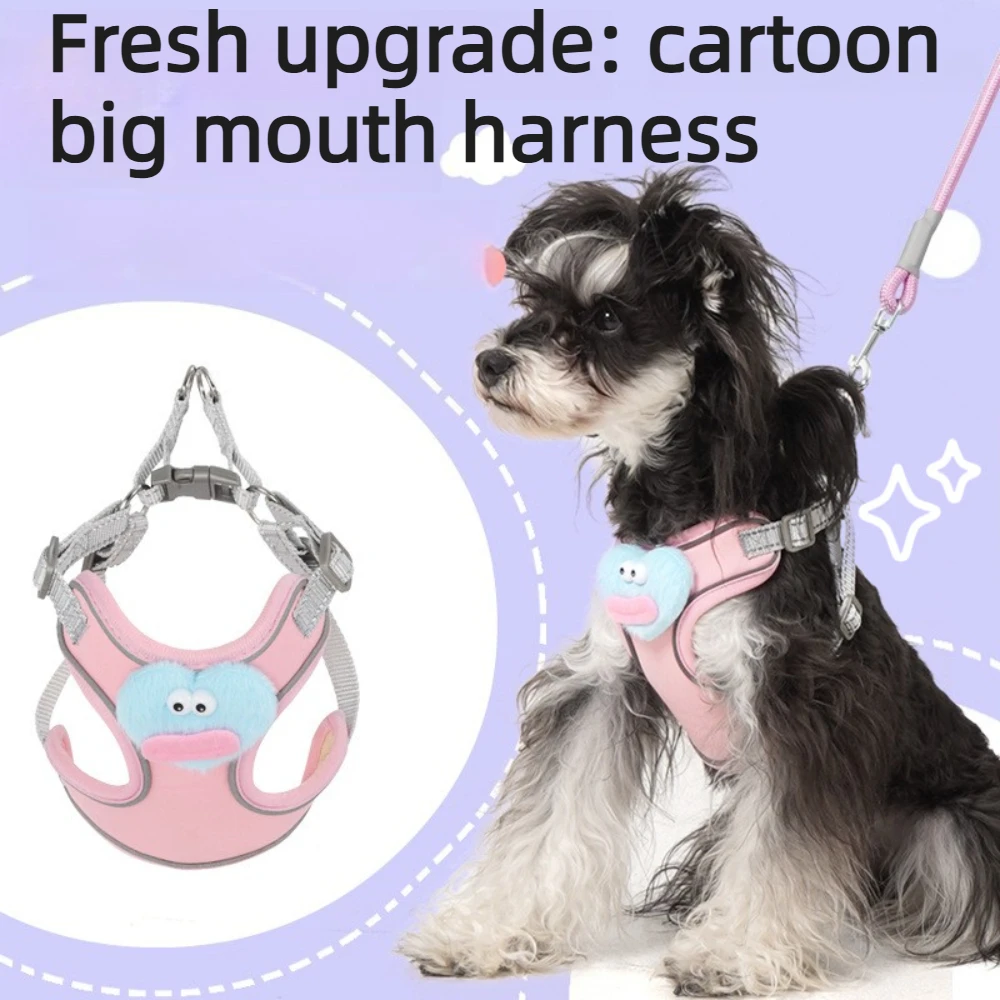 

New Reflective Dog Harness Bubble Rope for Teddy Bichon Corgi Puppy Cat Walking Leash