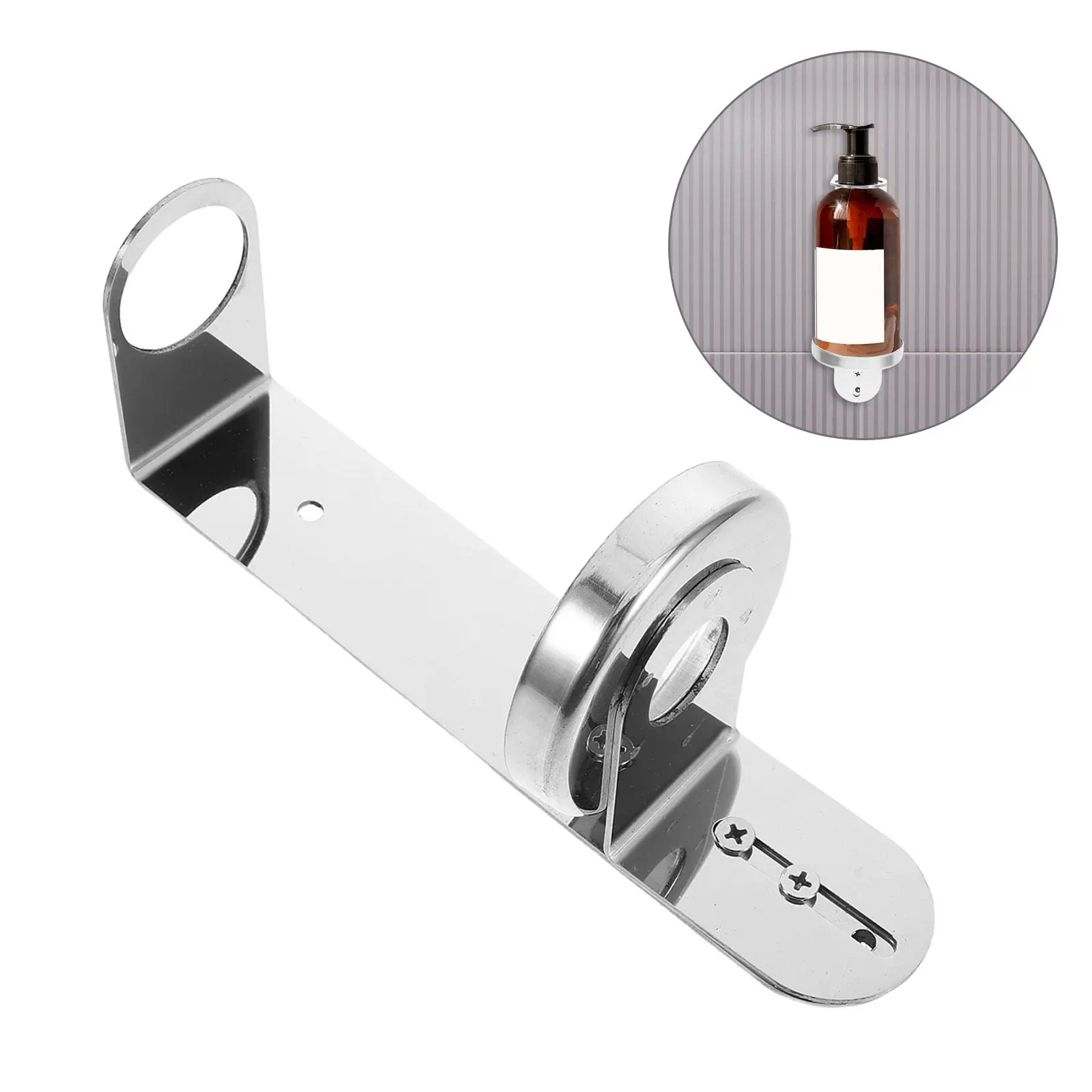 

Держатель для дозатора мыла из нержавеющей стали настенного крепления для ванной комнаты, душевой, органайзер для бутылок с жидким мылом и шампунем, устойчивый к ржавчине