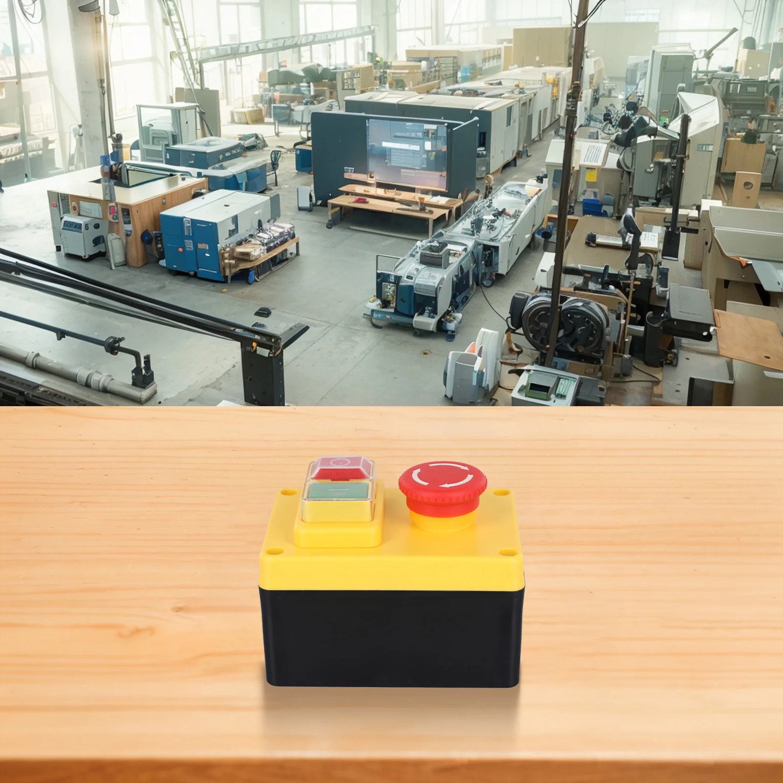 Workshop Power Tools Switch Electromagnetic Pushbutton Switch For Workshop Plastic And Metal Material Power Loss Disconnect