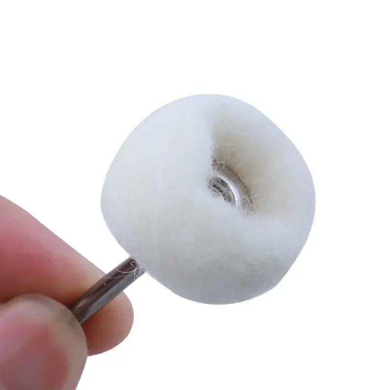 25Pcs Felt Grinding Sanding Head Abrasive Buffing Wheel 2.35/3mm Shank Cotton Thread Polishing Mini Brush for Dremel Dril Jade