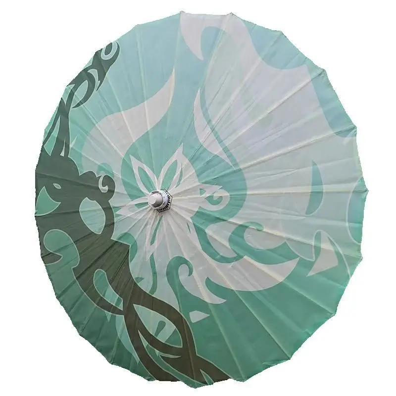 Genshin Impact XIAO Theme Umbrella Cosplay Chinese OiledPaper Umbrella Folding Silk Hanfu Ancient Costume