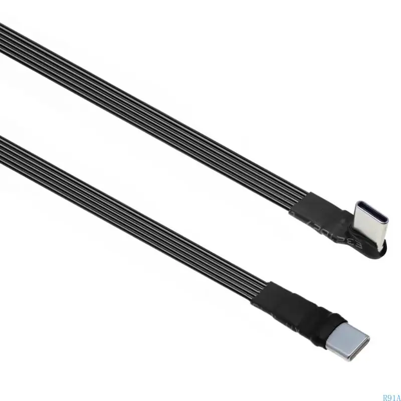 R91A 범용 유형 C 충전 코드 65W 빠른 충전 케이블 실리콘 및 금속 충전 드론 태블릿 스마트 폰에 적합한 금속 충전