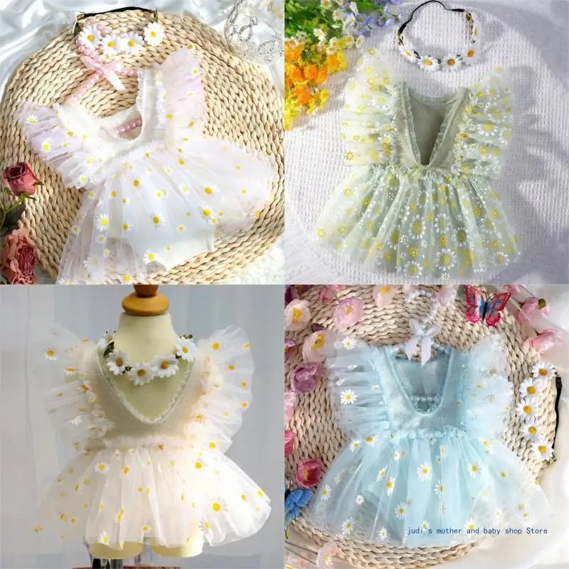 

Delicate Embroidery Newborns Photo Clothes Soft Breathable Polyester Girls