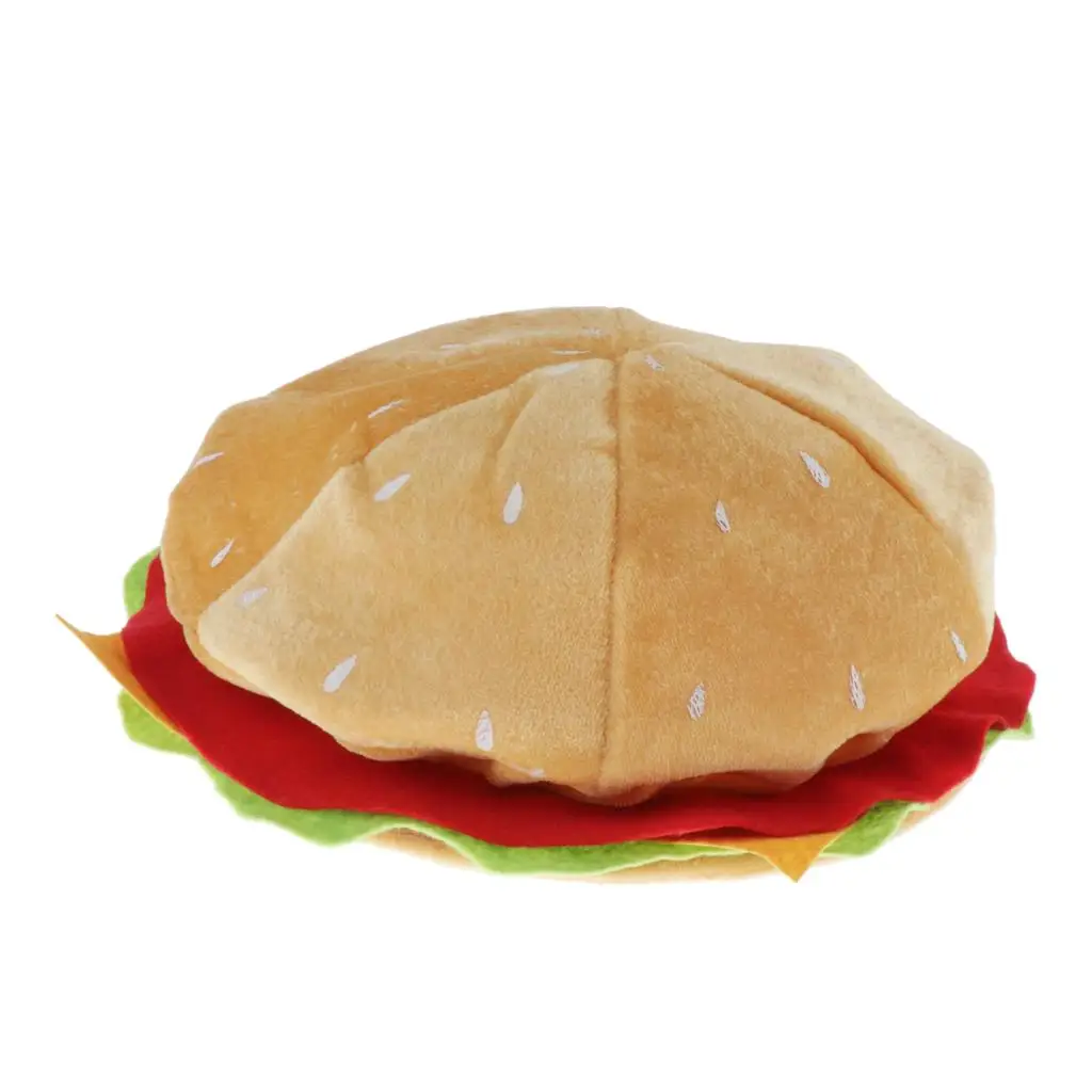 FAST FOOD HAT NOVELTY BURGER FANCY DRESS FUNNY COSTUME HEADWEAR ACCESSORY